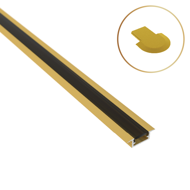 profil led auriu negru Inline Mini XL